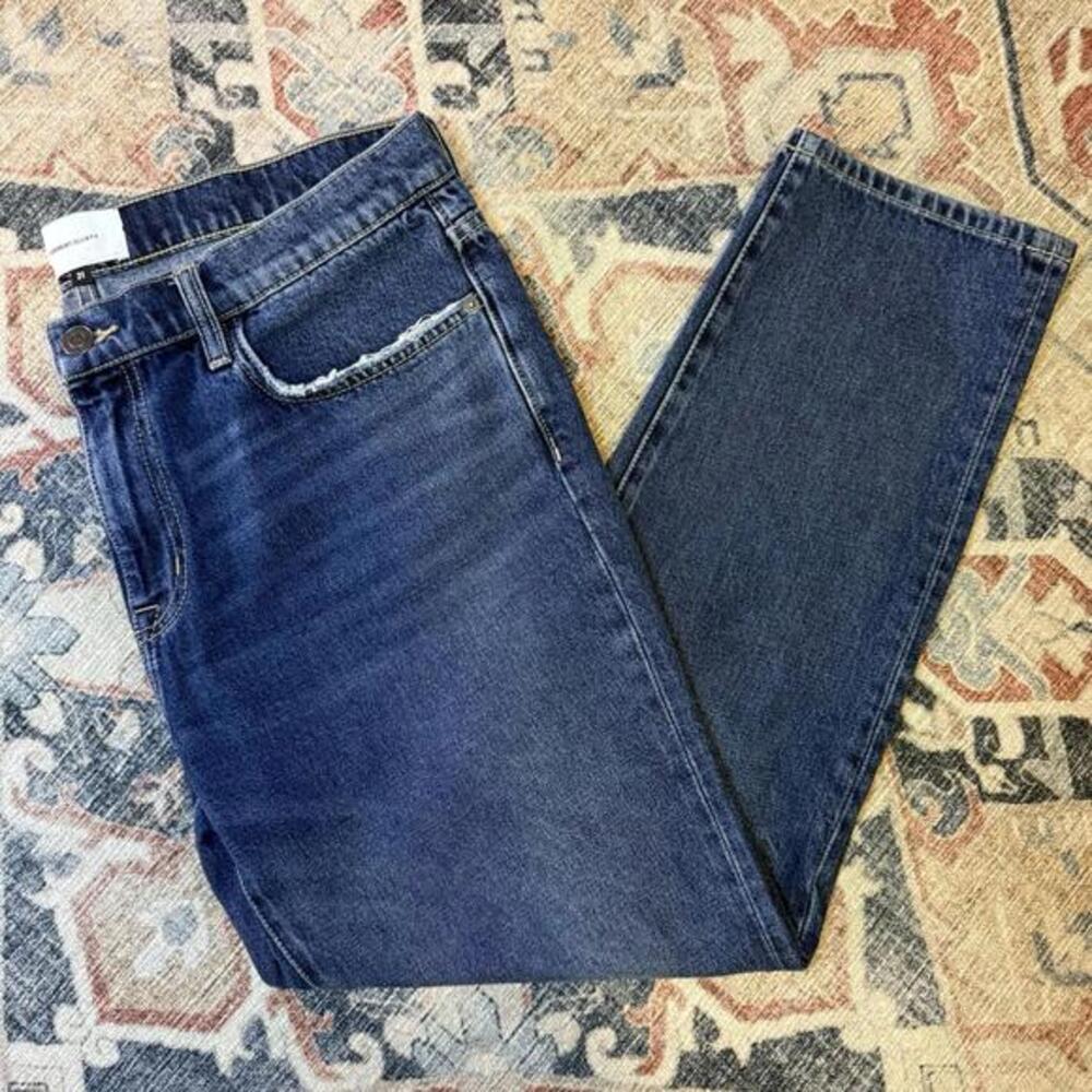 Current/Elliott The Slim Straight Blue Cotton Blend Denim Jeans‎ Womens 31